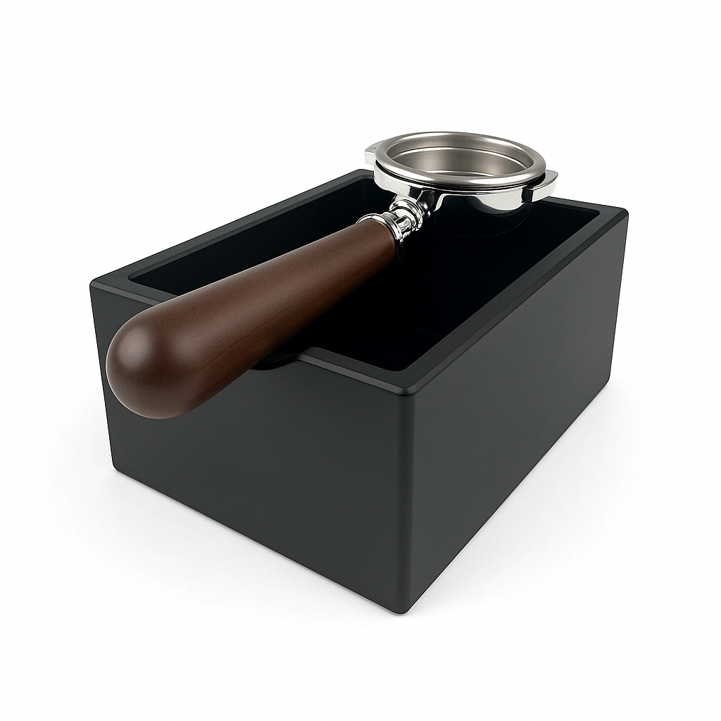 Knockbox m. portafilter stand